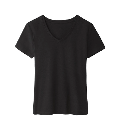 New Short Sleeve Pure Cotton V-Neck T-Shirt 01