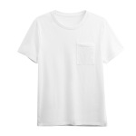 New Short Sleeve T-Shirt Solid Color Cotton Baggy Top with Pockets