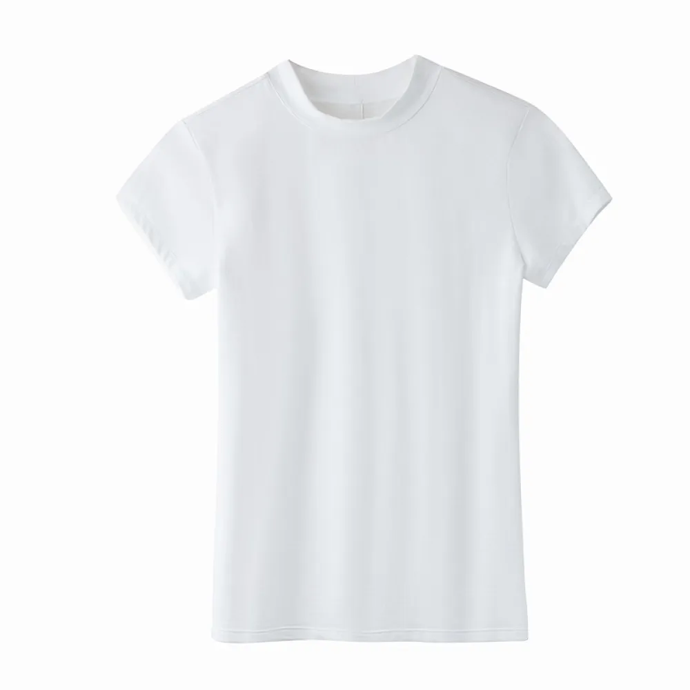 New Summer Women's Cotton Knit Short Sleeve T-Shirt