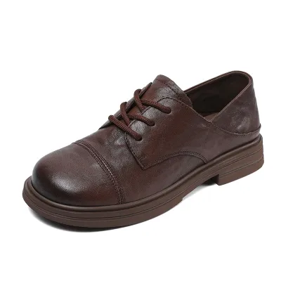 Spring New English Lace-Up Light Luxury Loafers Work Shoes 01