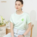 New Crew-Neck Short-Sleeved Printed Cotton T-Shirt