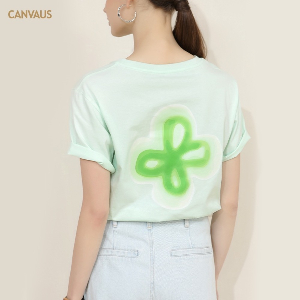 New Crew-Neck Short-Sleeved Printed Cotton T-Shirt