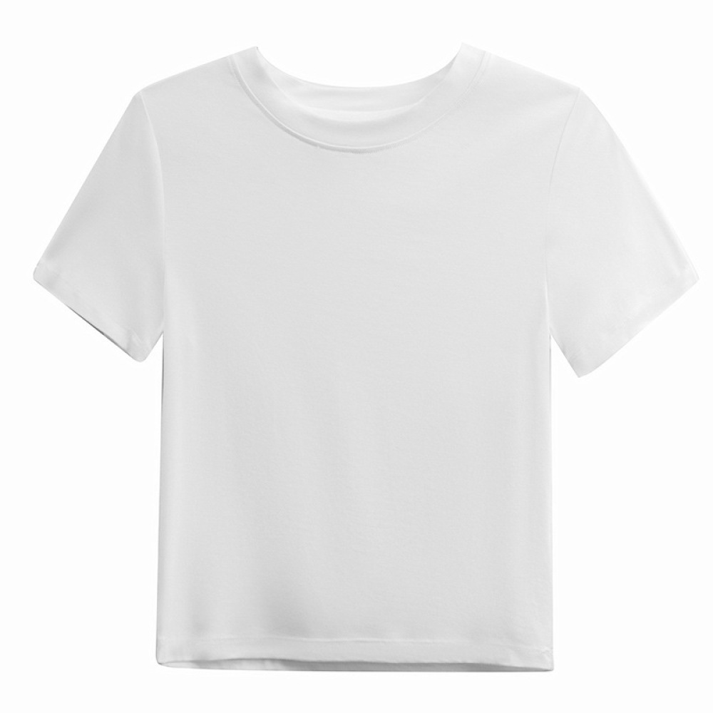 Short Navel Show Modal Slim-Fit Crew-Neck T-Shirt
