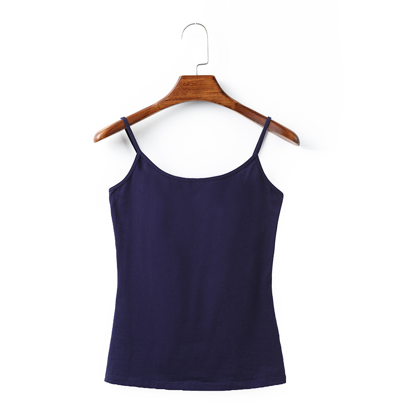New Solid-Color Fitted Cotton Base Women's Vest