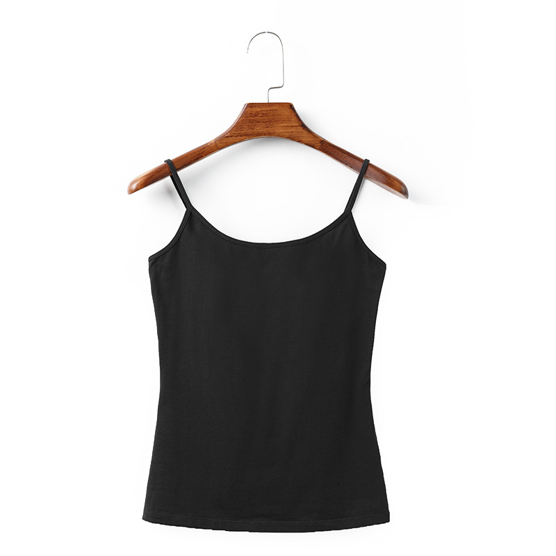 New Solid-Color Fitted Cotton Base Women's Vest