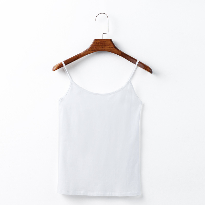New Solid-Color Fitted Cotton Base Women's Vest