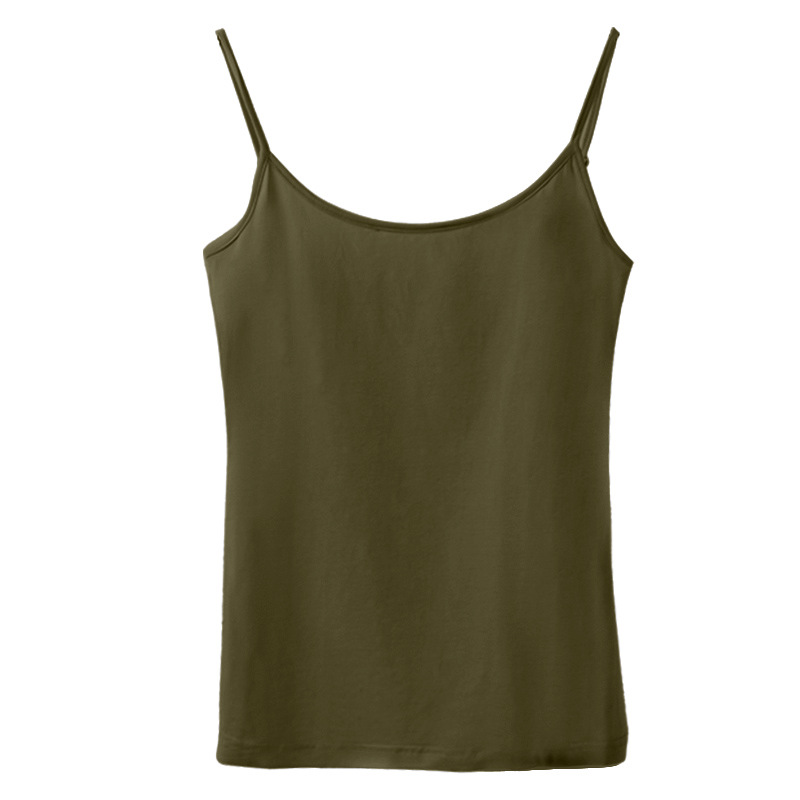 New Solid-Color Fitted Cotton Base Women's Vest