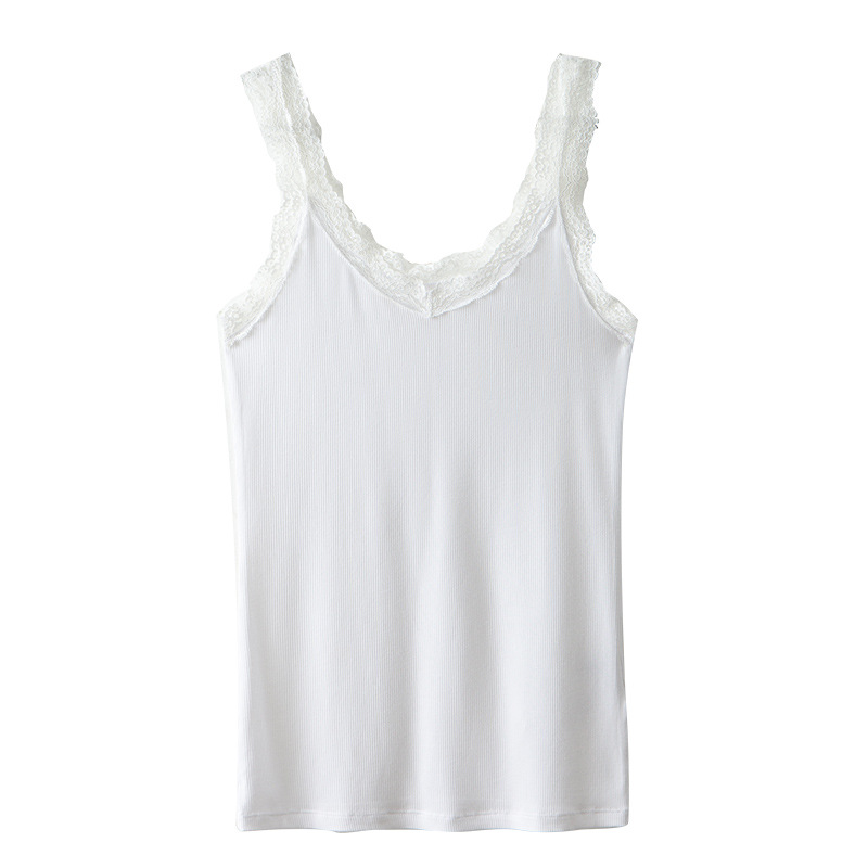 Sexy Lace-Trimmed Summer Halter Top