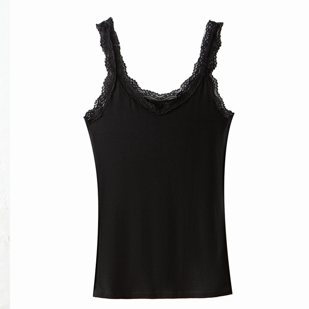 Sexy Lace-Trimmed Summer Halter Top