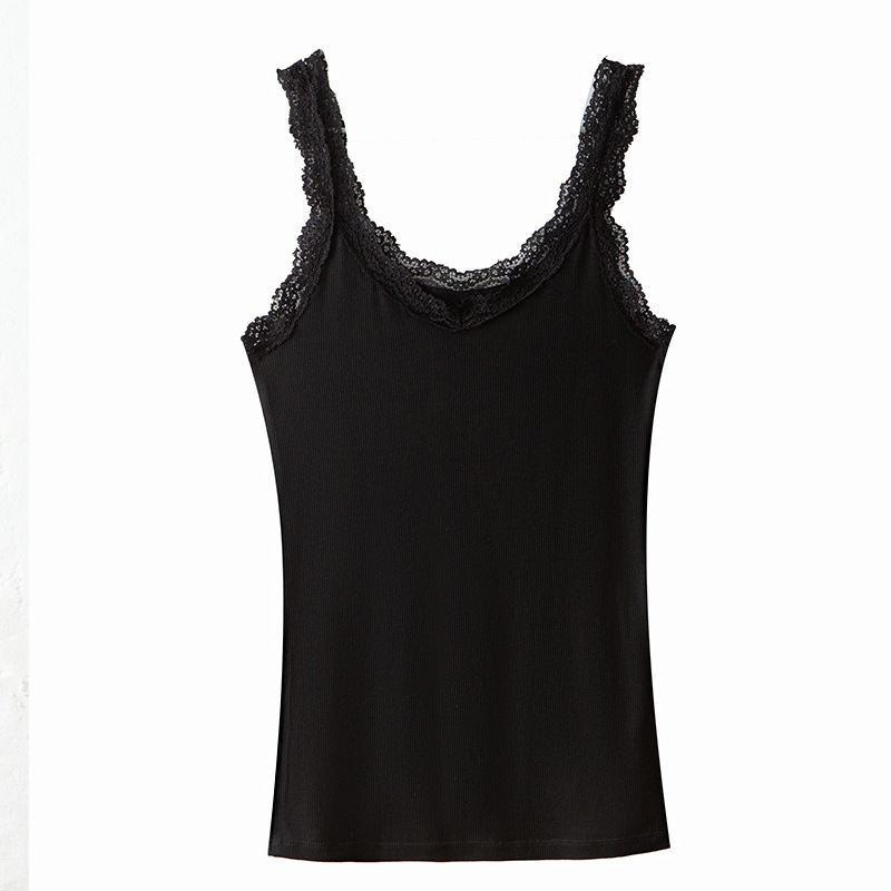 Sexy Lace-Trimmed Summer Halter Top