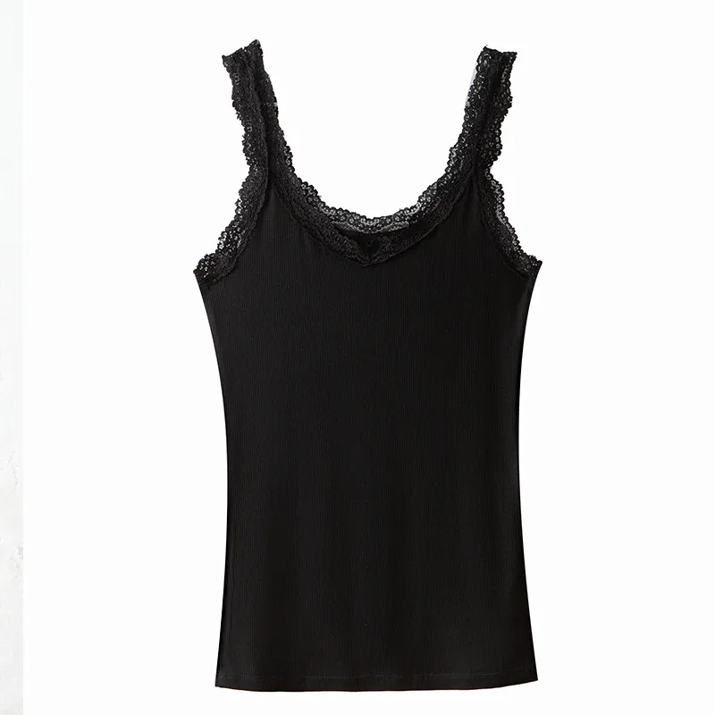 Sexy Lace-Trimmed Summer Halter Top