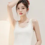 Sexy Lace-Trimmed Summer Halter Top