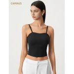 Short Pleated Design Halter Top