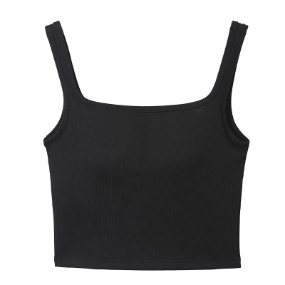 Square-Neck Halter Top with Built-in Chest Pads 01
