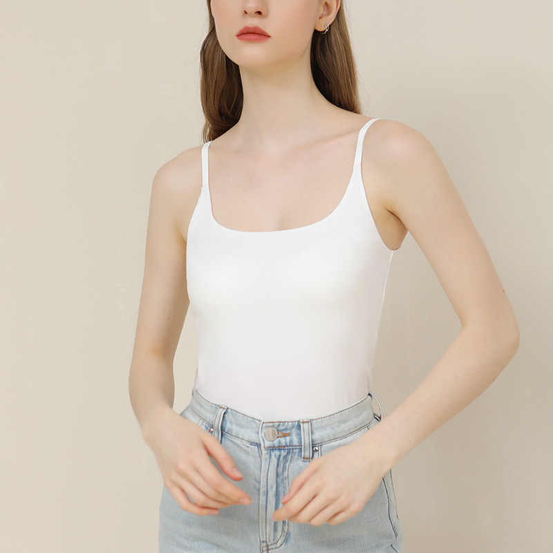 U-Shaped Collar Beautiful Back Halter Top for Ladies