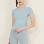 Basic Short Round-Neck Slimming Short-Sleeved T-Shirt