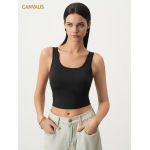 Classic U-Shaped Neckline Halter Vest with Chest Pads