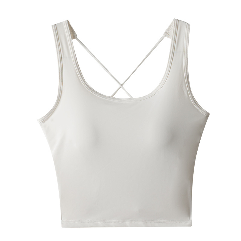 Classic U-Shaped Neckline Halter Vest with Chest Pads