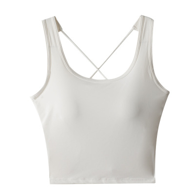 Classic U-Shaped Neckline Halter Vest with Chest Pads 01