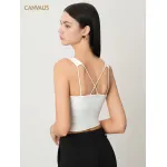 Classic U-Shaped Neckline Halter Vest with Chest Pads