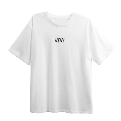 Cotton Loose Double-Sided Printed Short Sleeve Top 02