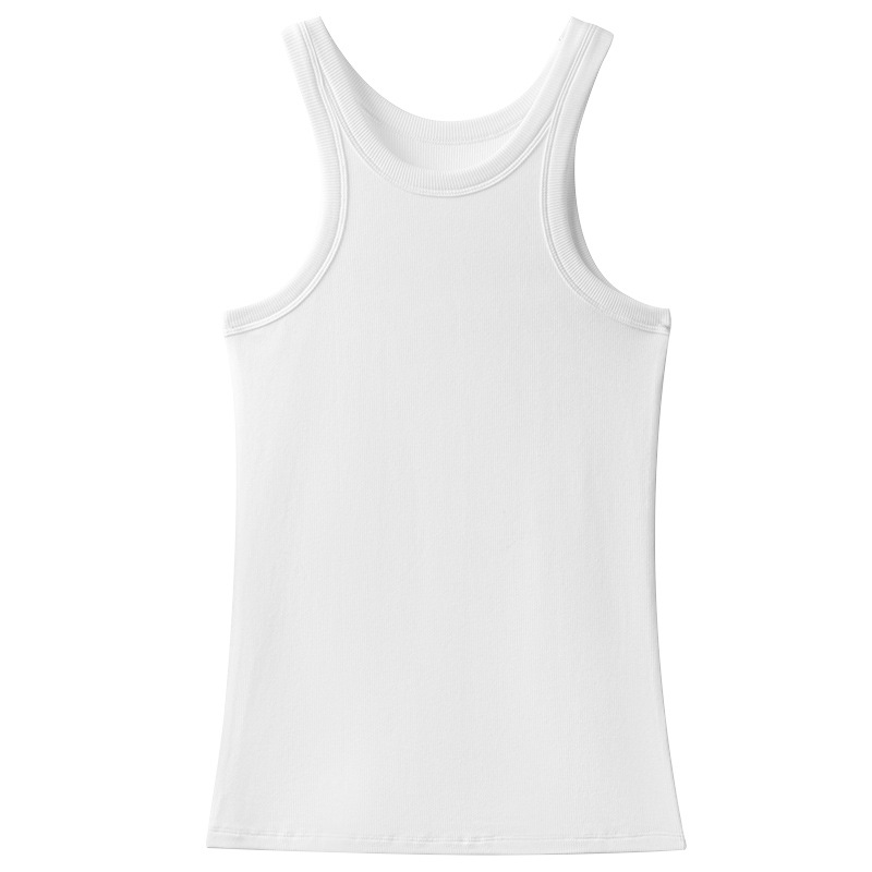 European and American Solid-Color Sports I-Shaped Vests