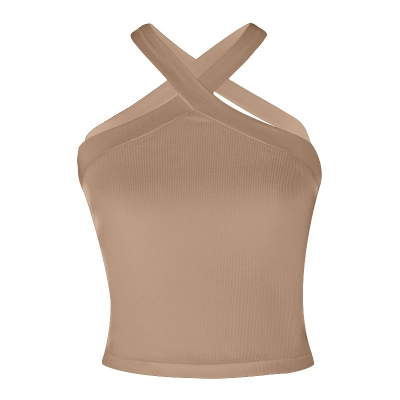 Knitted Threaded Halter Top 01