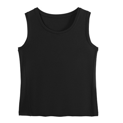 Loose French Sleeveless Round-Neck T-Shirt Vest 01