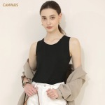 Loose French Sleeveless Round-Neck T-Shirt Vest