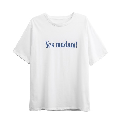 New Cotton Loose Round-Neck Printed Short-Sleeved T-Shirt 02