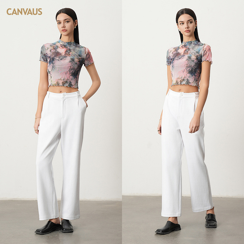 Short Chinese-Style Ink-Wash Tie-Dyed Short-Sleeved T-Shirt