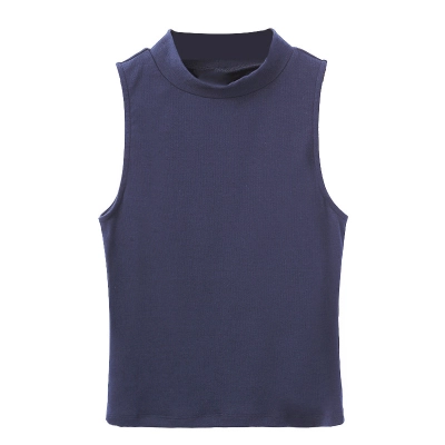 Solid-Color Sleeveless Women's Round-Neck Vest 01