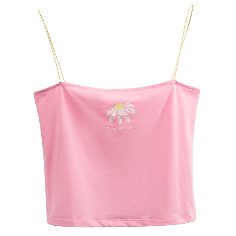 Summer's New One-Line Strappy Printed Vest