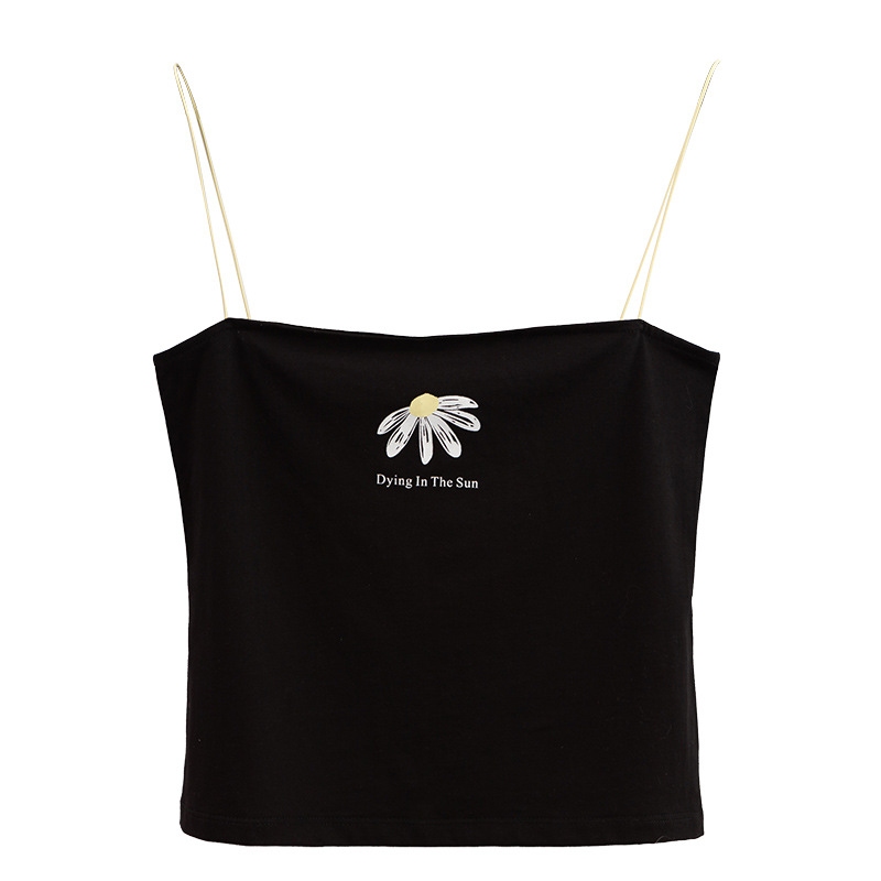 Summer's New One-Line Strappy Printed Vest