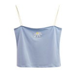 Summer's New One-Line Strappy Printed Vest