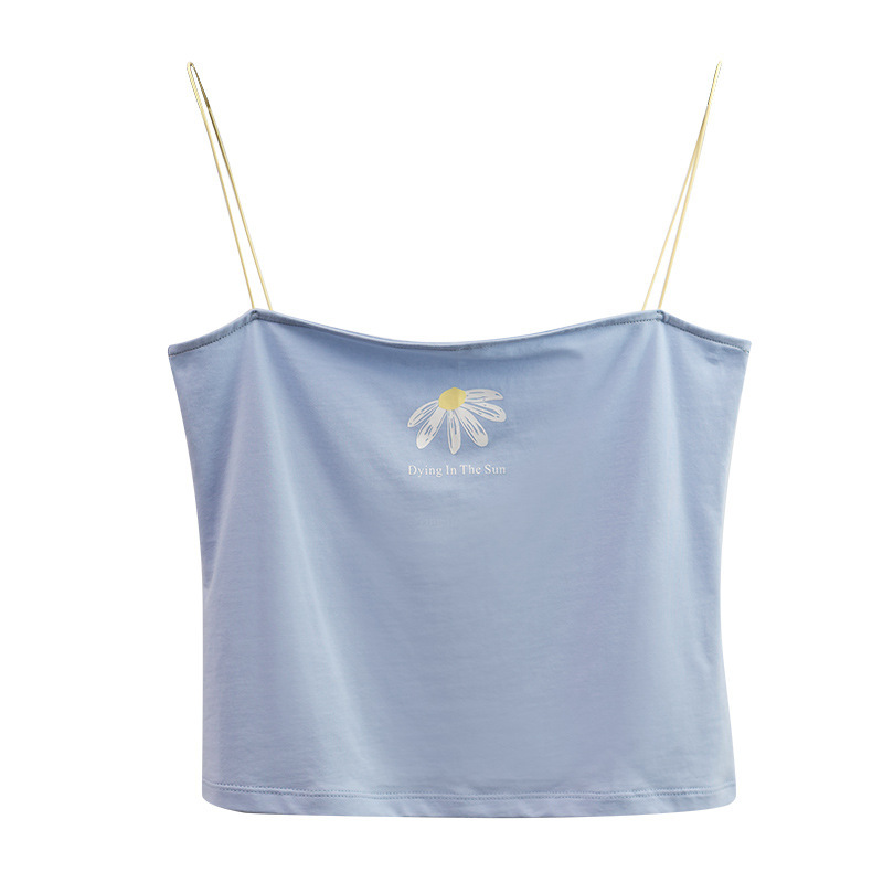 Summer's New One-Line Strappy Printed Vest
