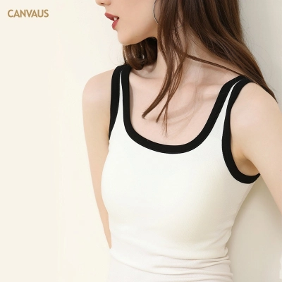 U-Shaped Solid-Color Sweet and Spicy Style Vest 02