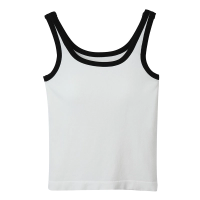 U-Shaped Solid-Color Sweet and Spicy Style Vest 01