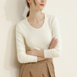 Autumn and Winter Double-Sided Velvet Solid Color Long Sleeves