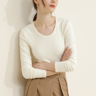 Autumn and Winter Double-Sided Velvet Solid Color Long Sleeves 02