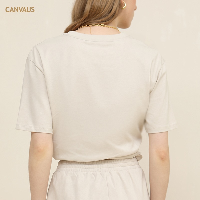 Letter-Print Loose Summer Round-Neck Cotton Short-Sleeved T-Shirt