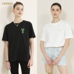 Loose Round-Neck Rabbit Print T-Shirt