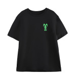 Loose Round-Neck Rabbit Print T-Shirt