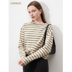 New Striped Long-Sleeved T-Shirt for Women's Wear