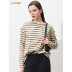 New Striped Long-Sleeved T-Shirt for Women's Wear