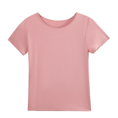 New Women's Modal Hollowed-Out Round-Neck Short-Sleeved T-Shirt 01