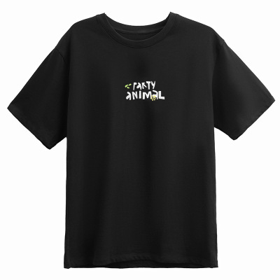 Pure Cotton Short-Sleeved T-Shirt with Stylish Letter Patterns 02