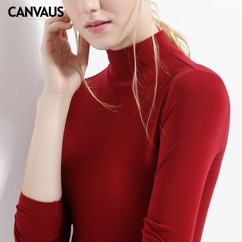 Solid-Color Long-Sleeved Cotton Versatile T-Shirt