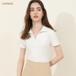 Sweet and Hot Girl Polo Neck Short-Sleeved T-Shirt