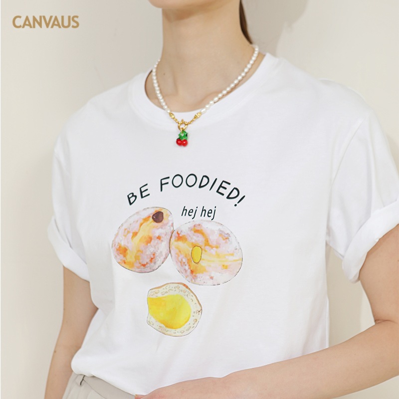 Women's Printed Cartoon Round-Neck Short-Sleeved T-Shirt